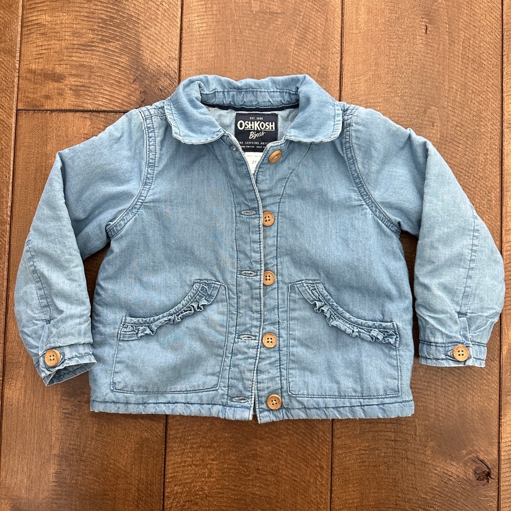 Denim Ruffle Jacket, 2T